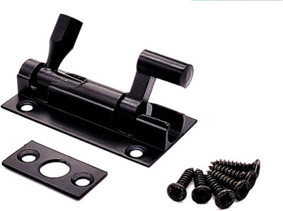 Sisi UK Black Door Bolts Naked Door Bolts 75mm Door Latch Tower Bolt Locks For Bedroom Bathroom Toilet Shed Gate Cupboards & Cabinets from B&Q