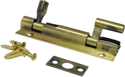 Sisi UK Antique Bronze Door Bolts Naked Door Bolts Tower Bolt Lock For Bedroom Bathroom Toilet Shed Gate Cupboards Cabinets Necked 75mm from B&Q