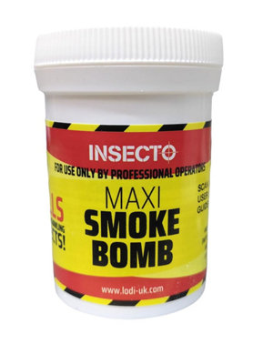 Pest O One Fleas Bedbugs Moths All Insects Shredder Smoke Bomb Fogger Fumigator Fumer With Professional Strength (Maxi 31GPack Of 1) from B&Q