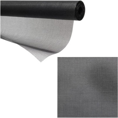 Pest O One Black Midge Mesh For Window 1.5Mtr Wide Anti Pollen Window Mesh Mosquito Net Durable Fly Screen Replacement Fibreglass Fly Bug Net from B&Q