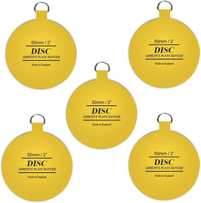 Sisi UK 50mm Invisible Plate Hanger Medium Self Adhesive Hook For Decorative Plates & Wall Décor (Pack Of 5) from B&Q