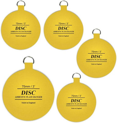 Sisi UK 75mm Disc Plate Hanger Strong Adhesive Hook For China Plates & Picture Display (Pack Of 5) from B&Q
