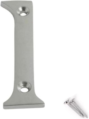 Sisi UK 3 Inch Satin Chrome Screw On Door Numbers Rustproof & Durable For WoodUpvc & Composite Doors (Numeral 1) from B&Q