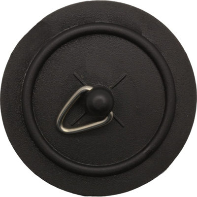 Sisi UK Black Basin Plug 38mm Small Rubber Bath Sink Plug Replacement For Kitchen Bathroom Laundry Sink Drain Covers from B&Q
