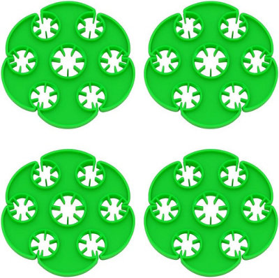 Sisi UK 4 Pack Green Wigwam Cane Grips 10 Hole Plant Support Rings For Beans Peas Tomatoes Climbing Plants Garden Cane Connectors from B&Q