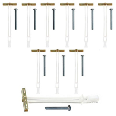 Sisi UK Toggler Snaptoggle M5 Heavy Duty Plasterboard Wall Fixings With Screws Pack Of 10 Holds Up To 100Kg Drywall Anchors from B&Q