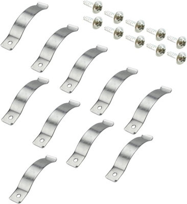 Sisi UK 10 X Zinc Plated Picture Frame Spring Clips With Screws 46mm Photo Frame Fixing Hardware Canvas Turn Buttons from B&Q