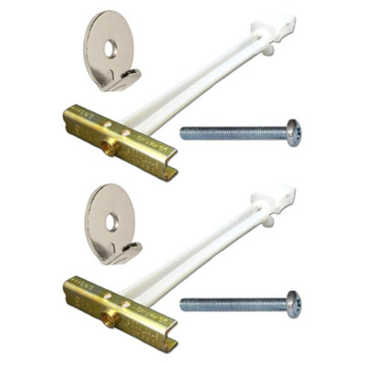 Sisi UK Heavy Duty Picture And Mirror Hanging Kit 2 Nickel Wall Hooks With 2 M5 Snap Toggle Plasterboard Fixings And Bolts 40Kg Load from B&Q