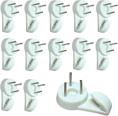 Sisi UK Non Trace Picture Hooks 30mm Pack Of 20 Heavy Duty Damage Free Wall Hooks For Hanging Pictures Mirrors Frames Plasterboard Drywall from B&Q