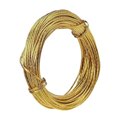 Sisi UK Brass Picture Hanging Wire 6M Heavy Duty Wire For Hanging Mirrors Photo Frames And Wall Art Strong 6Kg Break Weight from B&Q