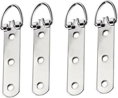 Sisi UK 3 Hole Heavy Duty Picture Hangers 92mm Nickel Plated Steel Pack Of 4 For Mirrors Photo Frames And Artwork from B&Q