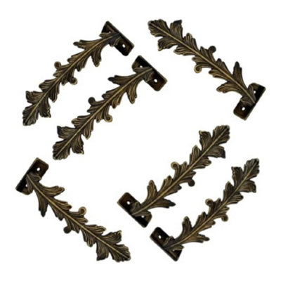 Sisi UK Antique Brass Leaf Curtain Tiebacks Pack Of 6 Vintage Brass Curtain Holdbacks Decorative Leaf Wall Hooks For Curtains And Drapes from B&Q