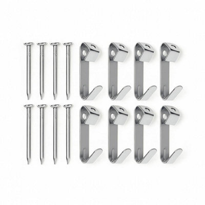 Sisi UK Picture Hook No1 20 Pack Chrome Effect Picture Hanging Hooks With Hardened Pins For Photo Frames & Wall Art from B&Q