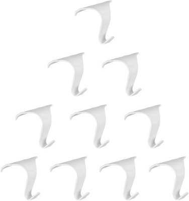Sisi UK White Plated Picture Rail Hooks 38mm Heavy Duty Moulding Hooks Pack Of 10 For Frames Artwork And Wall Displays from B&Q