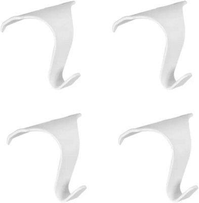 Sisi UK White Plated Picture Rail Hooks 44mm Heavy Duty Moulding Hooks Pack Of 4 For Hanging Frames Artwork And Mirrors from B&Q