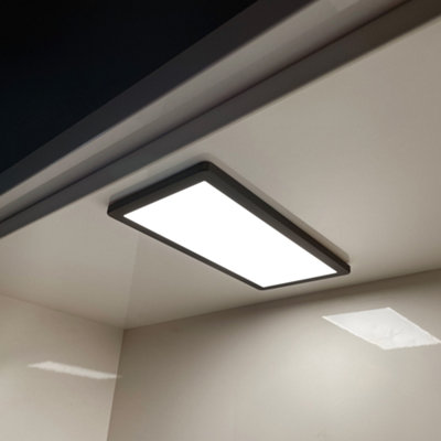 Unknown SienaLed Flat Cabinet PanelDiffusedNatural WhiteMatte BlackRectangleSola3 Lights & Driver