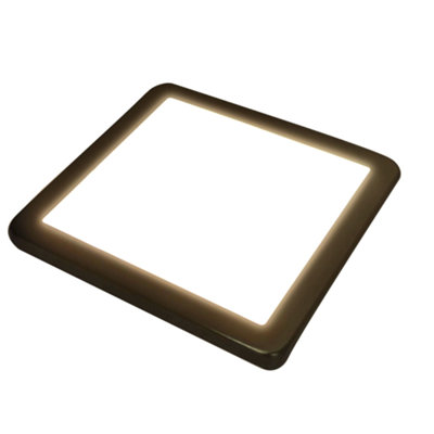 Unknown SienaLed Flat Cabinet PanelDiffusedWarm WhiteMatte BlackSquareSola4 Lights & Driver