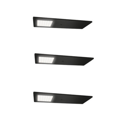 Unknown FittingscoSiena Led Under Cabinet Light190mm RectangleNatural White 4000 4500KMatte Black3 Light Kit + Driver from B&Q
