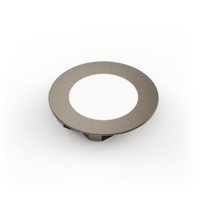 Unknown FittingscoNebbia Recessed Diffused Led Undercabinet LightBrushed Nickel 65mm 1.8W 12VSingle Light No DriverWarm White from B&Q