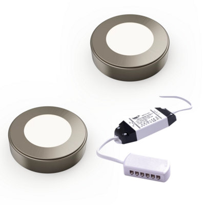 Unknown FittingscoNebbiaSurface Diffused Led LightWarm WhiteBrushed NickelUnder Cabinet LightSola2 Light Kit & Driver from B&Q
