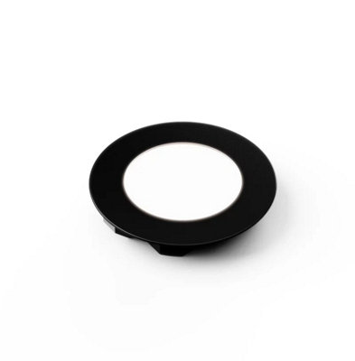 Unknown Nero RecessedLed Under Cabinet Light Natural White 4000 4500K Matt Black 65mm 2.3WSingle Light Only from B&Q