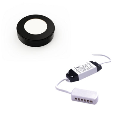 Unknown Nero SurfaceLedUnder Cabinet LightNatural White 4000 4500K2.3WMatte Black1 Light & Driver from B&Q
