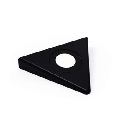 Unknown FittingscoNero Triangle Led Undercabinet LightNatural White 4000 4500KMatt BlackLight Fixture Only from B&Q