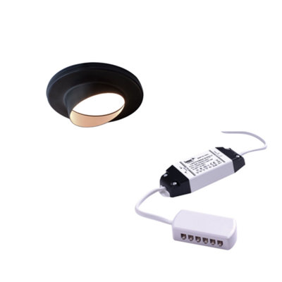 Unknown FittingscoNero Super Slim Angled Diffused Led Undercabinet Light2700K Warm WhiteMatte Black1 Light + Driver from B&Q