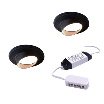 Unknown FittingscoNero Super Slim Angled Diffused Led Undercabinet Light2700K Warm WhiteMatte Black2 Lights + Driver from B&Q