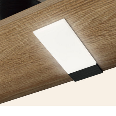Unknown FittingscoNero Designer Diffused Led Surface LightNatural WhiteUnder Cabinet LightSolaMatt Black4 Lights & Driver from B&Q