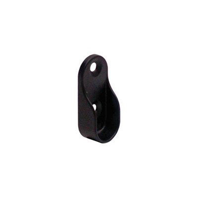 B&Q - Unknown FittingscoMatt Black Oval Wardrobe Rail End Cup Aluminium Finish Single Pack