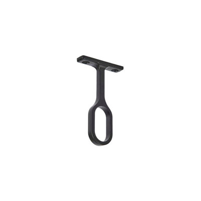 B&Q - Unknown FittingscoMatt Black Oval Wardrobe Rail Centre Support Aluminium Centre Rail Support For Wardrobes And Closets