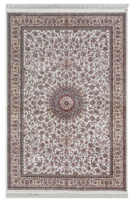 B&Q -  Minyatur Premium Quality V0219A White Abstract Modern Turkish Area Rug160 X 230 Cm