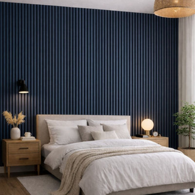 Jōbū Blue/Black Jobu Home - Acoustic Wall Panels In Maize With Backing - X 60Cm 240Cm B&Q