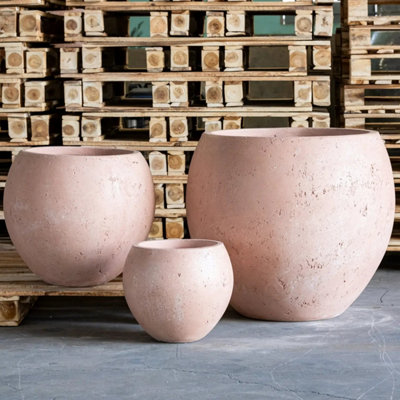 Jōbū Jobu Home110Cm Xxl Sphere Planter For Feature Trees686L OrbelloBlushstone (Blush Beige Peach Tones) from B&Q