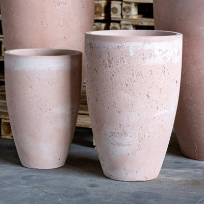 Jōbū Jobu Home52Cm Tall Concrete Planter For Herbs And Foliage15L VessaraBlushstone (Pink Beige) from B&Q