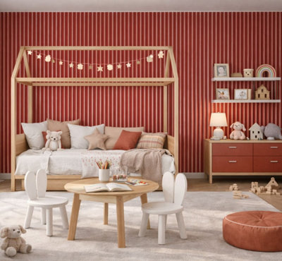 Jōbū Red/White Jobu Acoustic Wall Panels In Wonder With Backing X 60Cm 240Cm B&Q