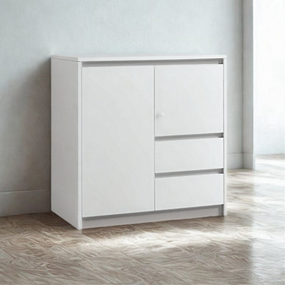B&Q -  Modern Sideboard Buffet Cabinet With Drawers Storage Furniture