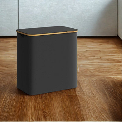 FURNOLD 150L Triple Laundry Basket With Lid And Removable Lining from B&Q