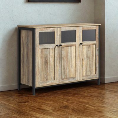 FURNOLD Multipurpose Kitchen Sideboard Buffet Cabinet With Doors Turquoise from B&Q