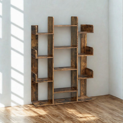FURNOLD Large Industrial Freestanding Bookcase With 13 Shelves from B&Q