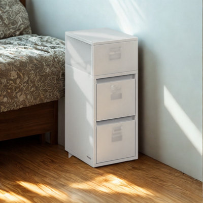 Square Bedside Nighstand Side Table With 2 Drawers And Shelf from B&Q