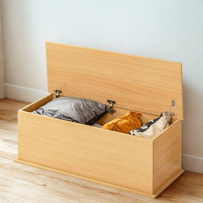 FURNOLD Large Wooden Storage Box Chest Trunk from B&Q