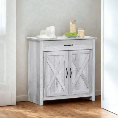 FURNOLD Industrial Multipurpose Sideboard Buffet Cabinet  With Drawer Grey from B&Q