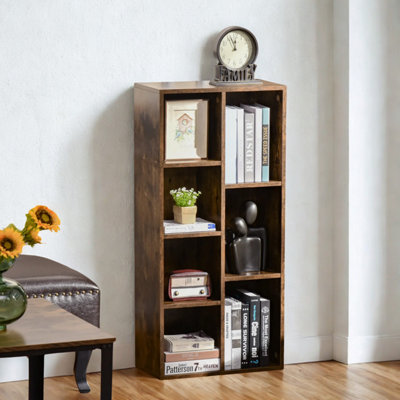 FURNOLD 7 Cube Freestanding Storage Unit Bookcase Rustic from B&Q