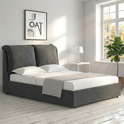 Oat Home Charcoal Chester Upholstered Ottoman Storage Bed, / King 5Ft - 150X200cm - Image 4