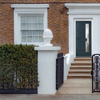 B&Q -  Composite Door Monza 7016 Grey 920mm X 2090mm Open In Right Hand Clear Glass 10 Year GuaranteeFree Delivery & Smart Lock