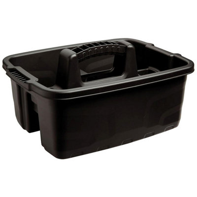 HEATON WHOLESALE 1 X Black Plastic Handy Kitchen Carry Tool Caddy Organiser For Kitchens & Utility from B&Q