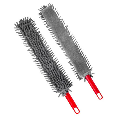 HEATON WHOLESALE 1 X Microfibre Flexible & Bendable Noodle Duster Perfect For Dusting Hard To Reach AreasBlinds & Windowsills from B&Q