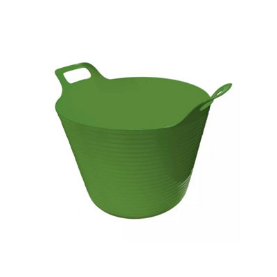  - Green 42L Flexi Tub  Durable Flexible Storage Bucket For Animal FeedConstruction & Garden Use
